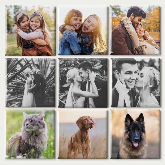 Magneter med foto (3-9 pack)