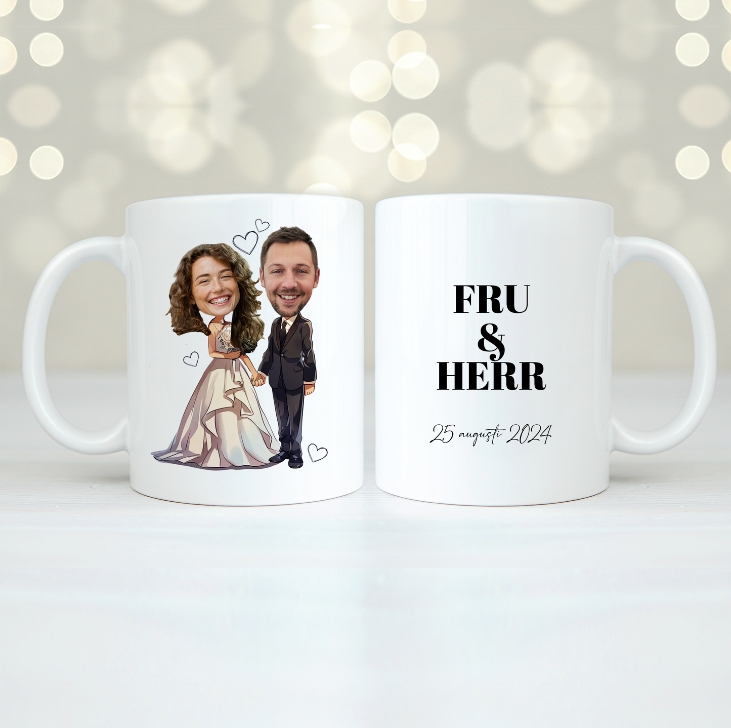 Ansikten | Bröllopspresent | Personlig mugg