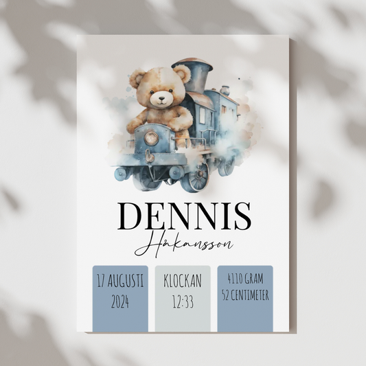 Blått tåg | Personlig födelseposter