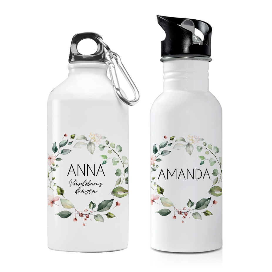 Blomkrans | Vattenflaska