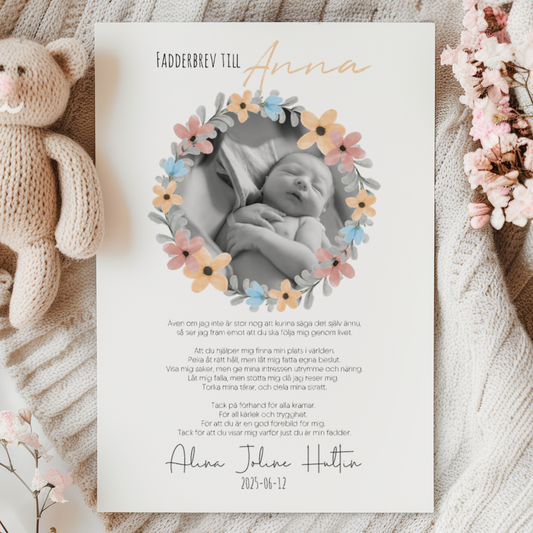 Fadderbrev | Foto & blommor