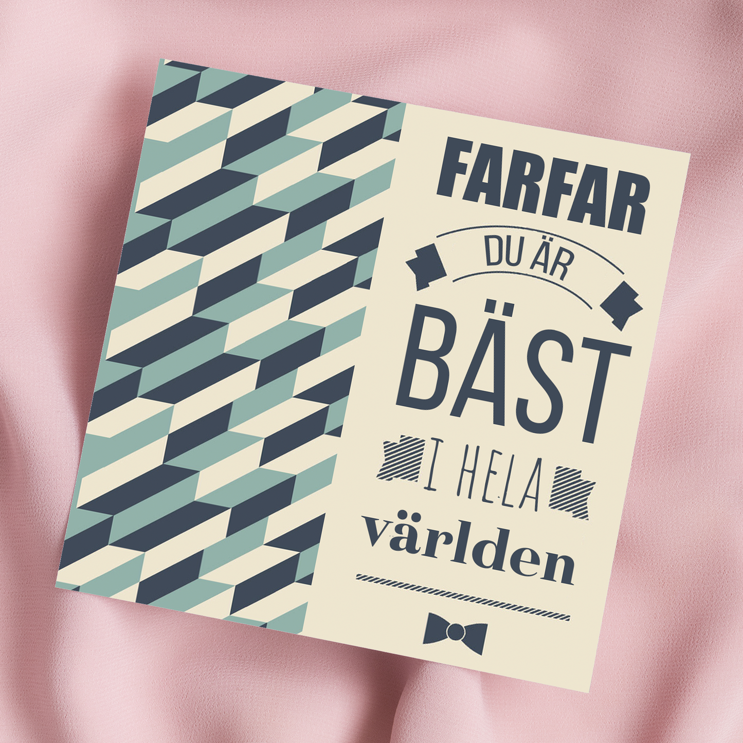 Farfar, du är bäst i hela världen | Dubbelvikt kort