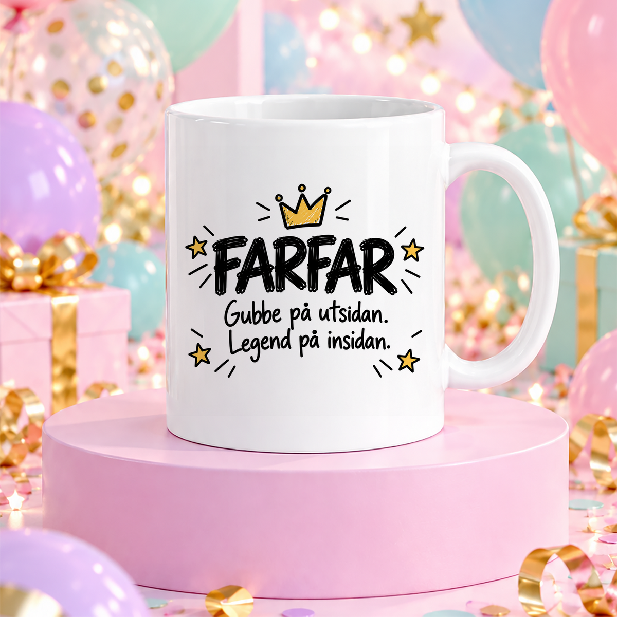 FARFAR Gubbe på utsidan, legend på insidan | Rolig mugg