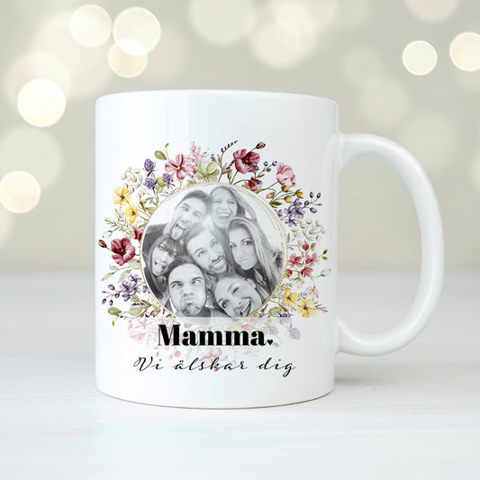 Fotocirkel | Blommor | Personlig mugg