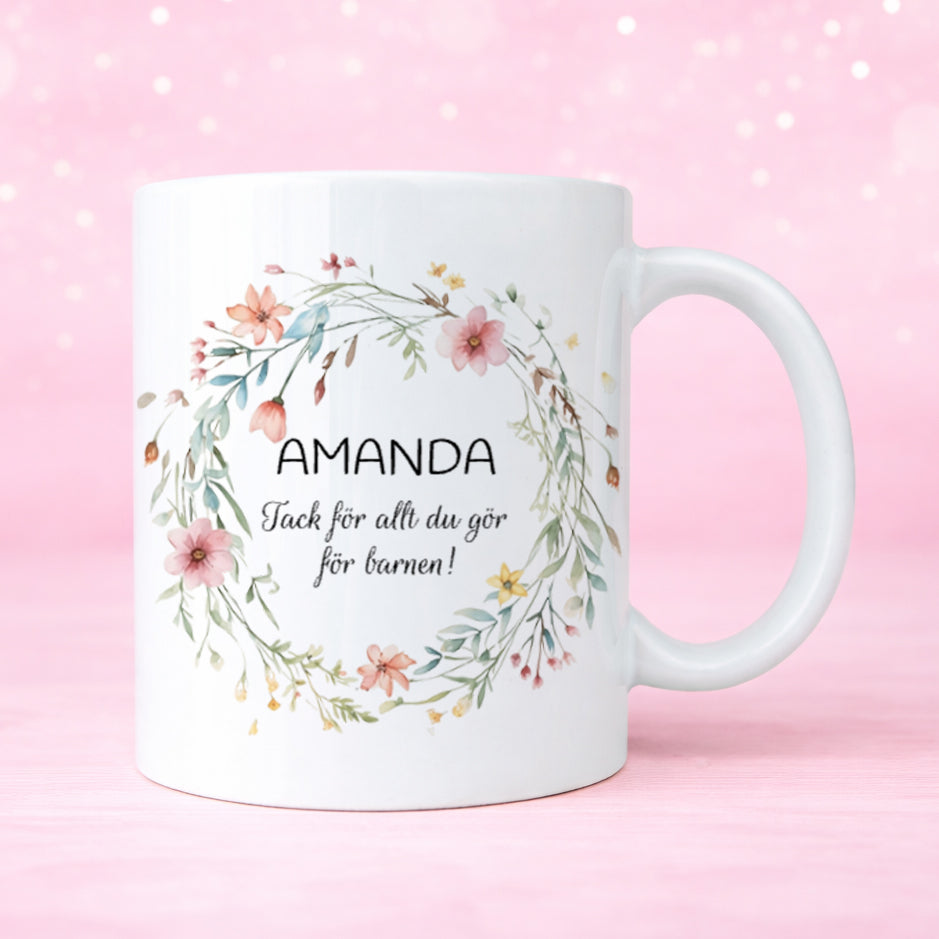 Vilda blommor | Gudmor & gudfar | Personlig mugg
