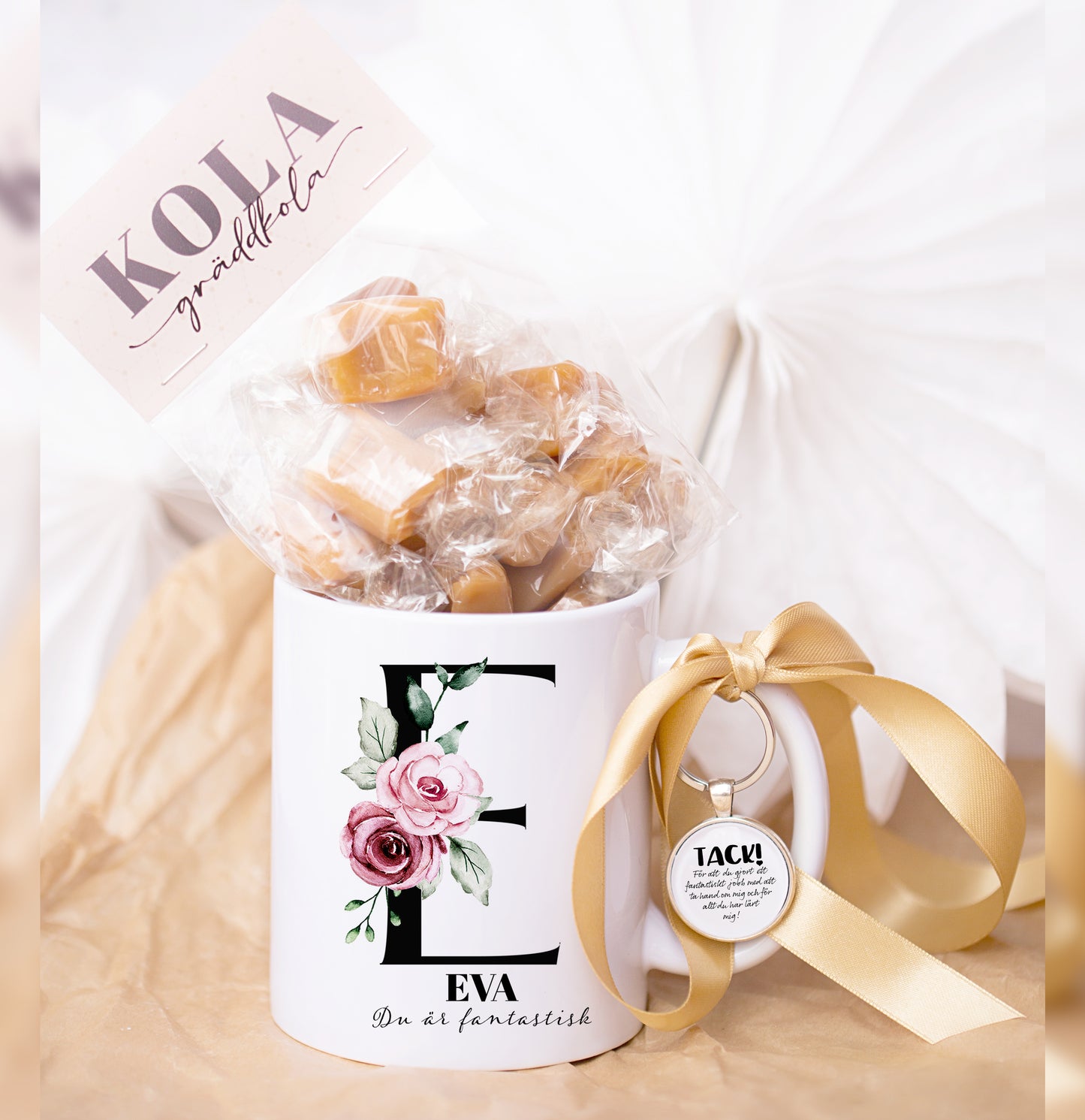 Frökenpaket | Mugg, godispåse & nyckelring