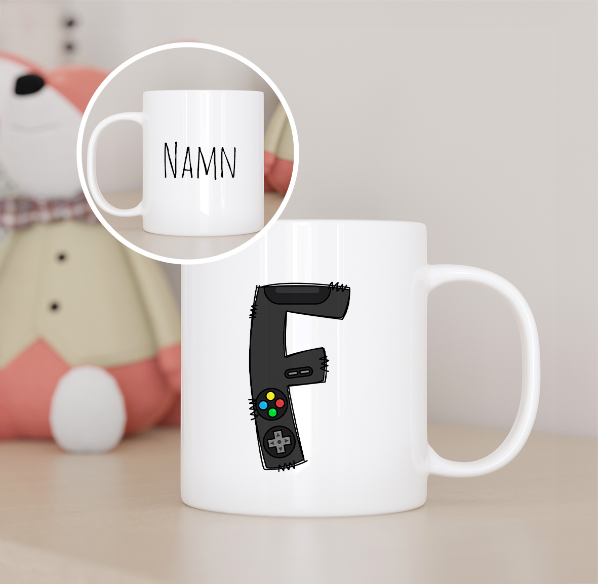Gamer | Bokstav | Personlig barnmugg