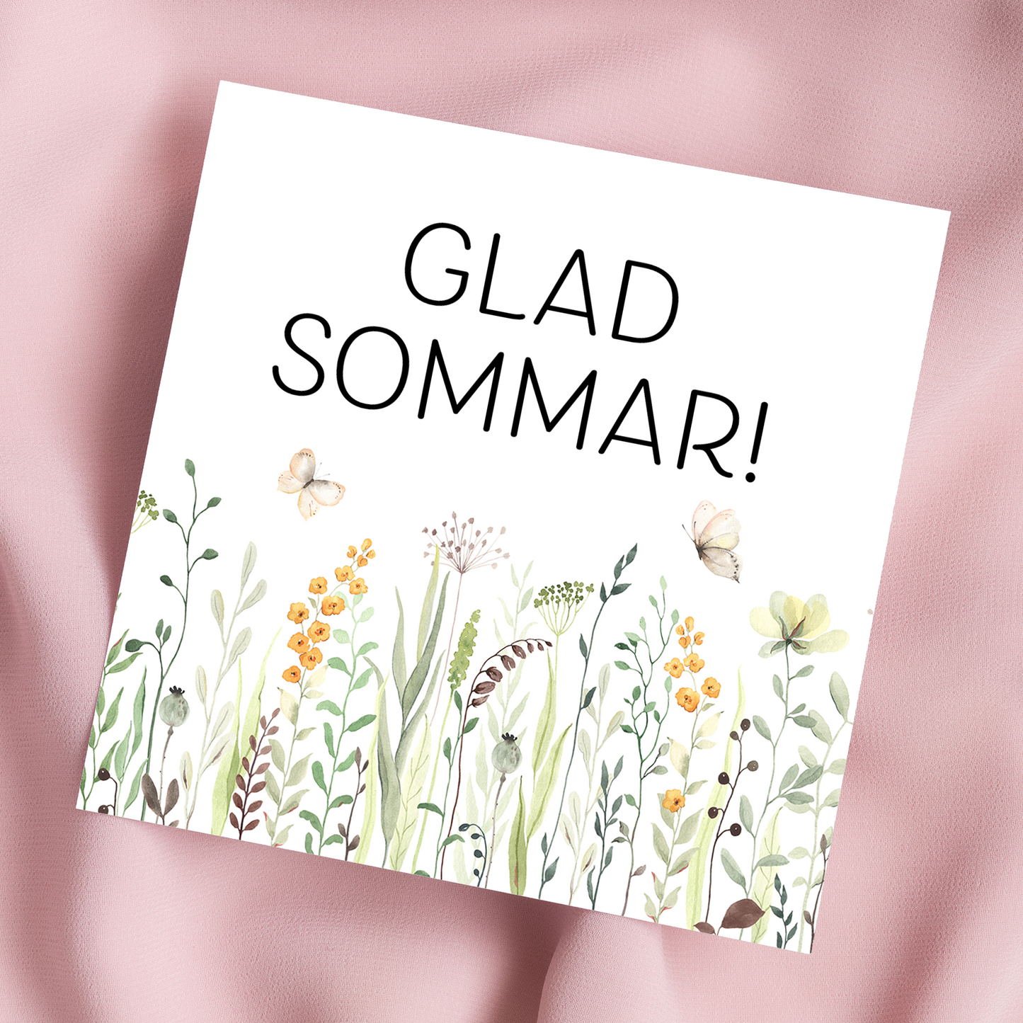 Glad Sommar | Dubbelvikt kort