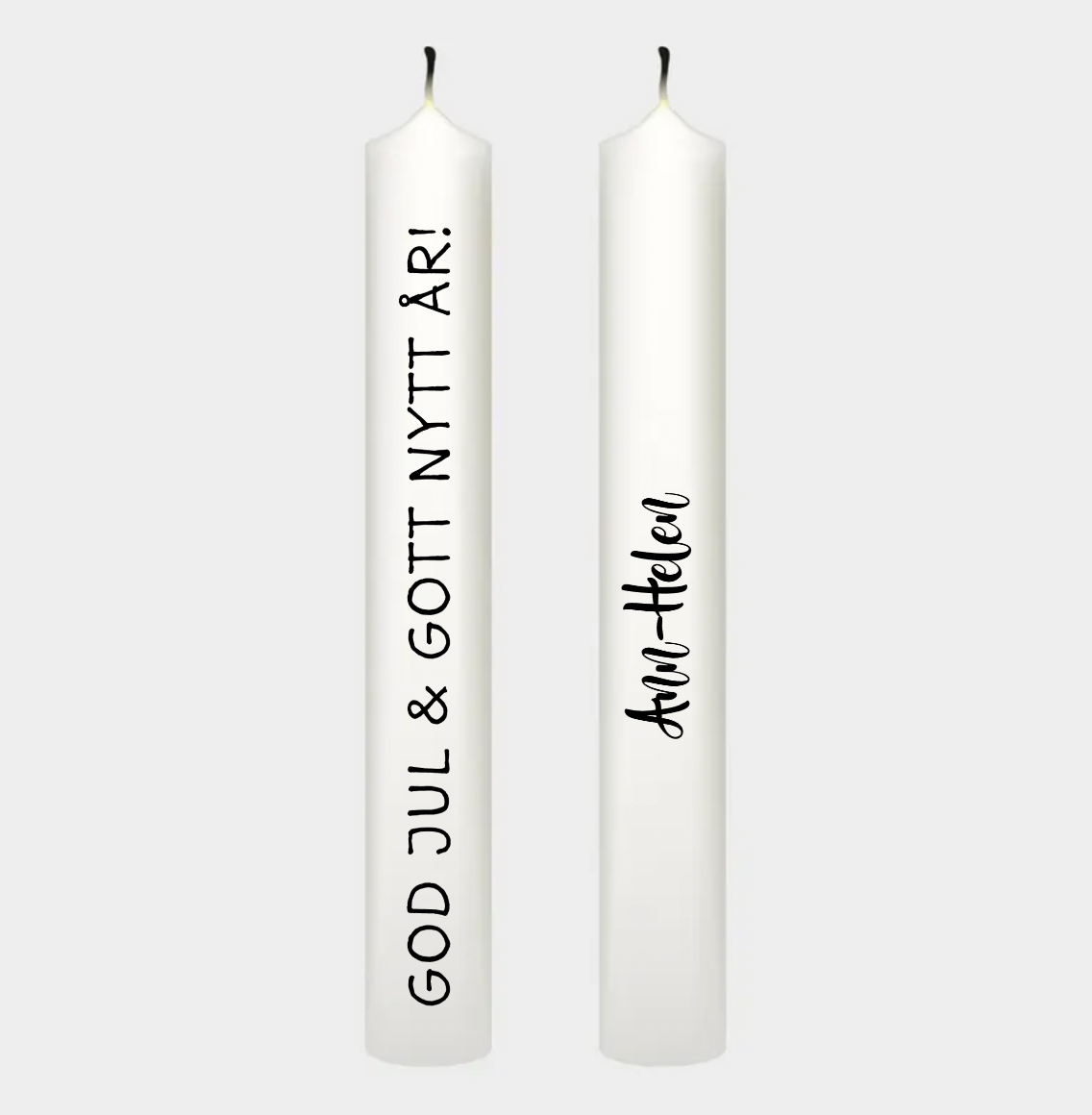God Jul & Gott Nytt år & Namn | 2-pack kronljus