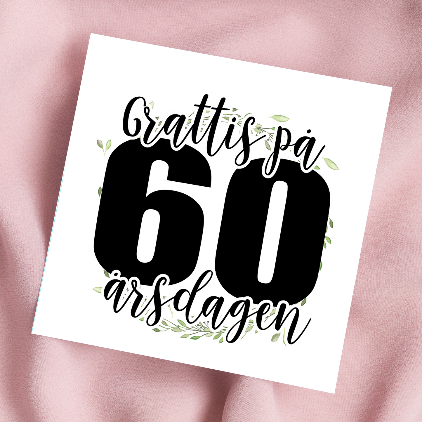 Grattis 60 år | Dubbelvikt kort