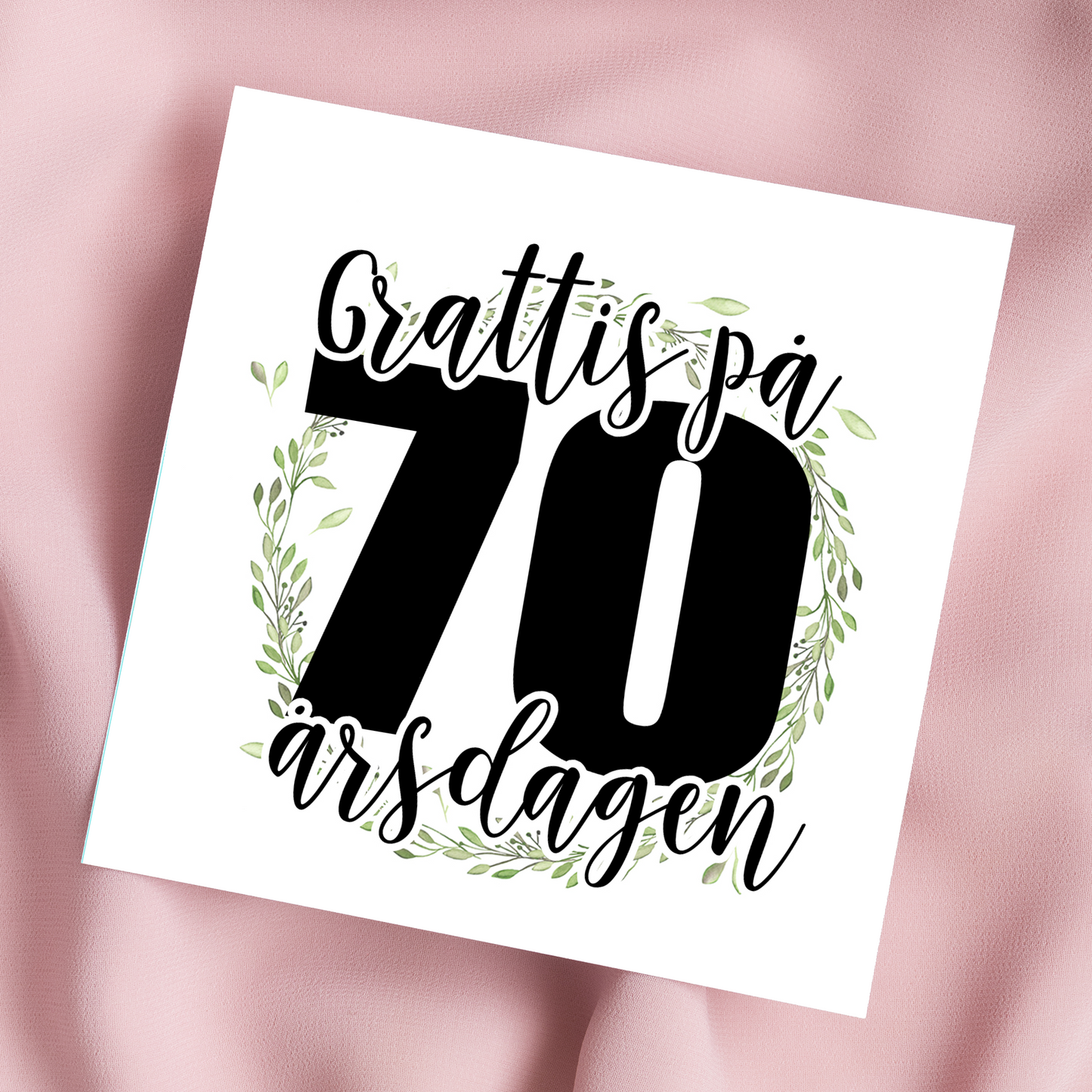 Grattis 70 år | Dubbelvikt kort