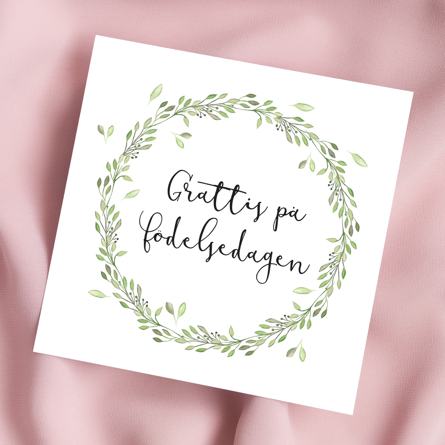 Grattis på födelsedagen | Dubbelvikt kort