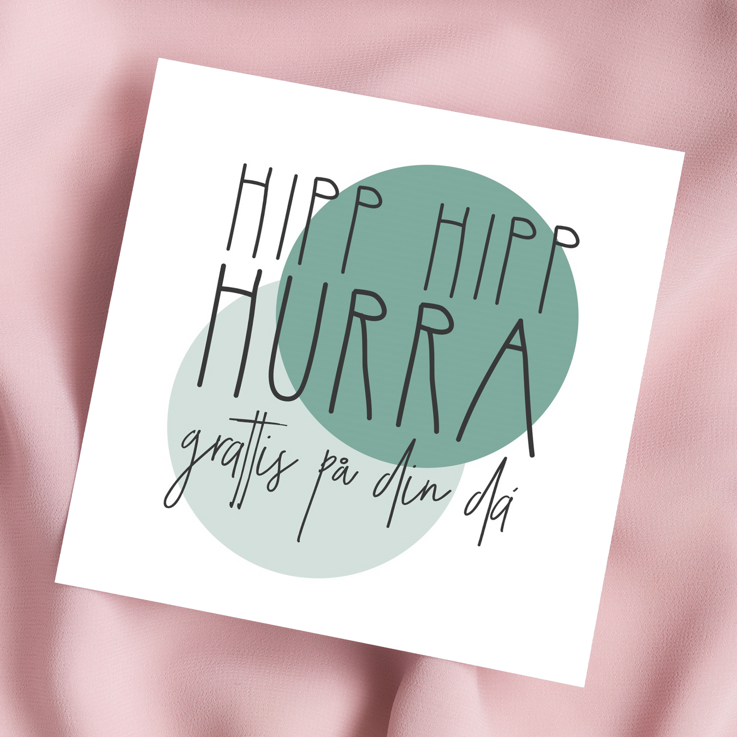 Hipp Hipp (grön) | Dubbelvikt kort