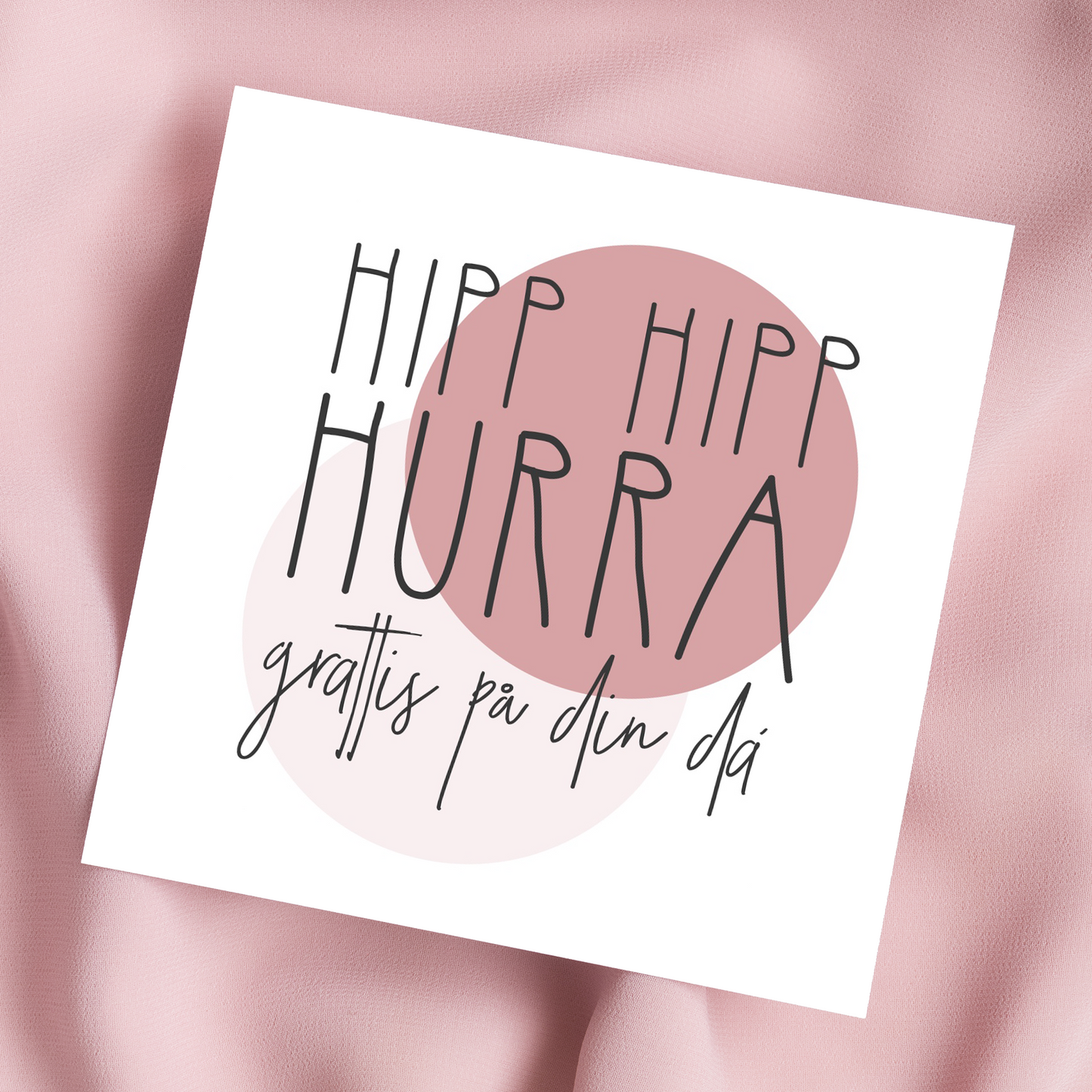 Hipp Hipp (rosa) | Dubbelvikt kort