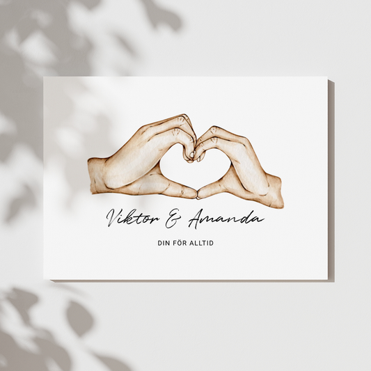 Kärlekshänder | Personlig poster