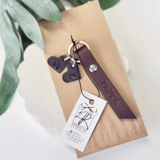 Lädernyckelring | Valfri text