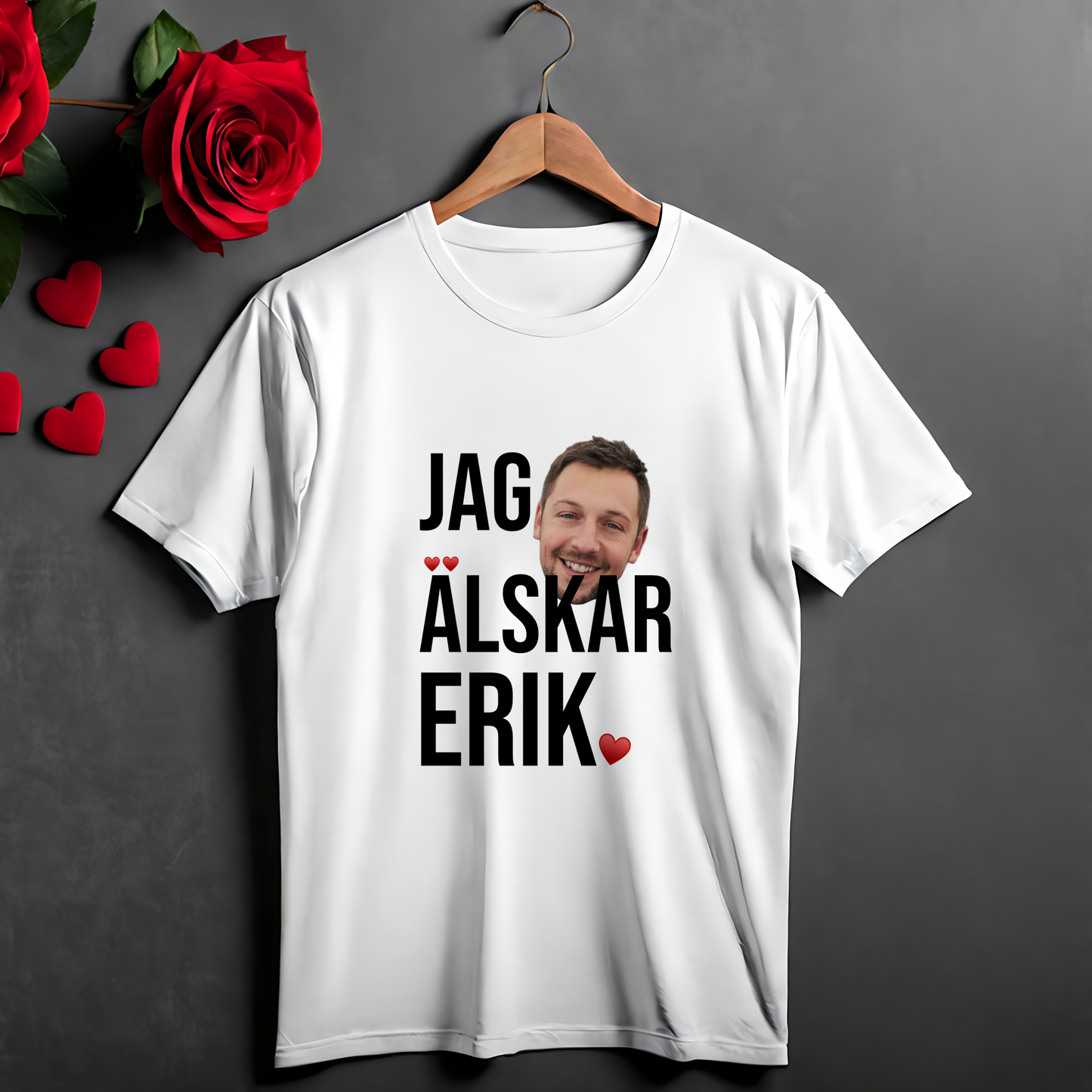Jag älskar, ansikte | Personlig T-shirt