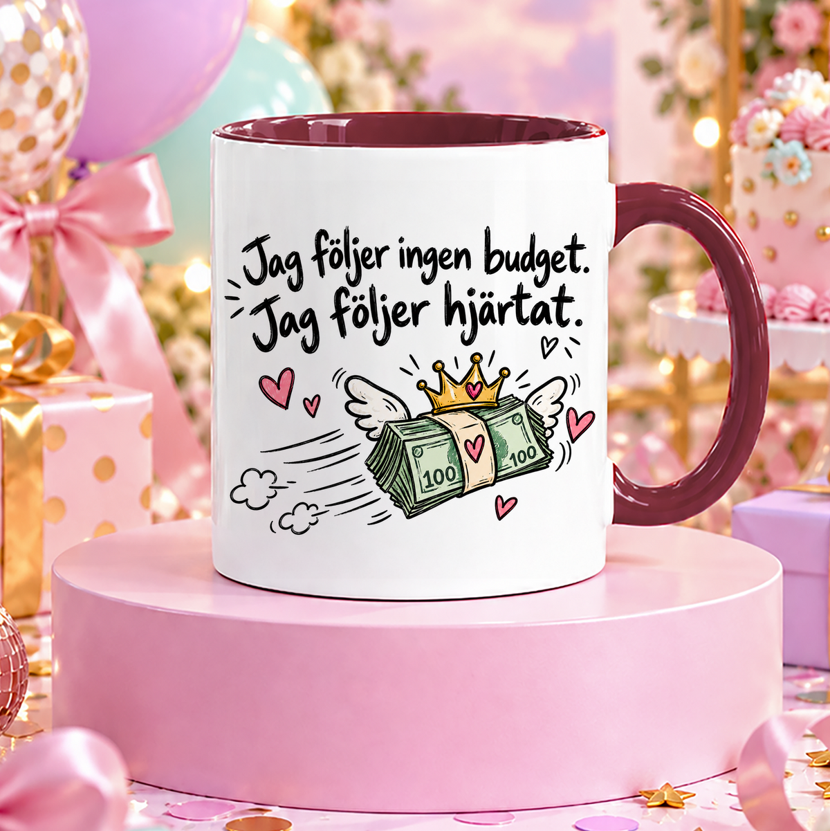 Jag följer ingen budget | Rolig mugg