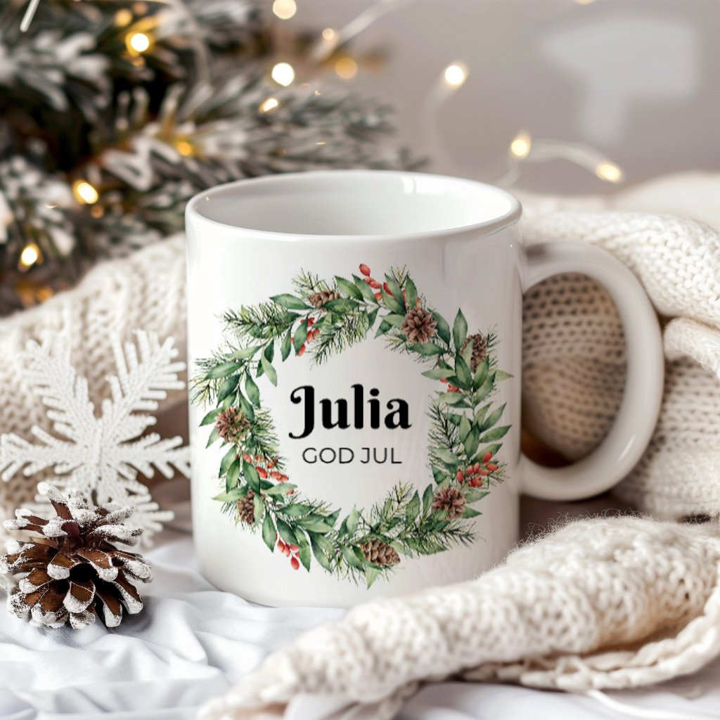 Julkrans | Personlig julmugg