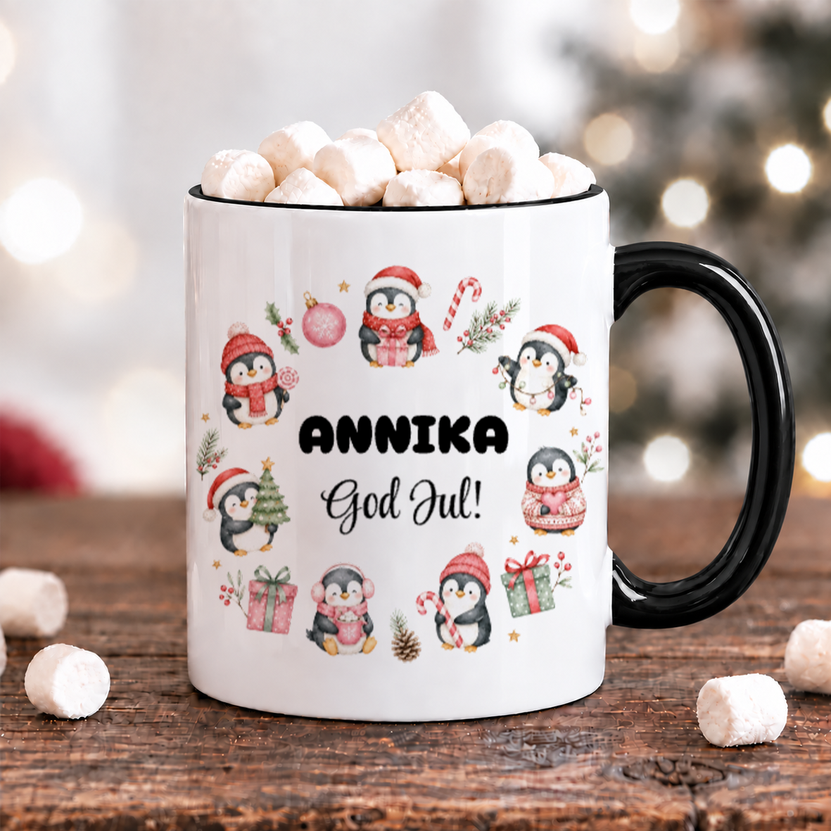 Julring | Pingviner | Personlig julmugg