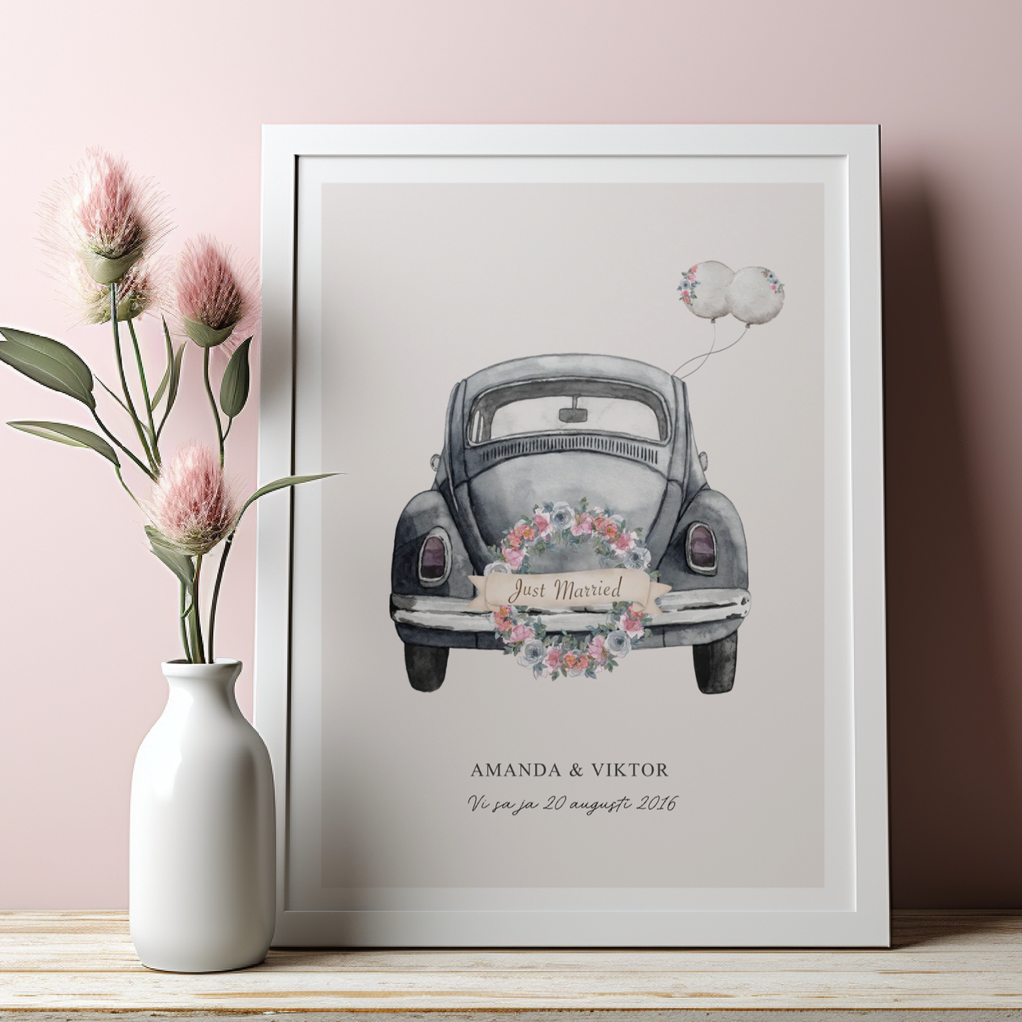 Just married | Bröllopsposter