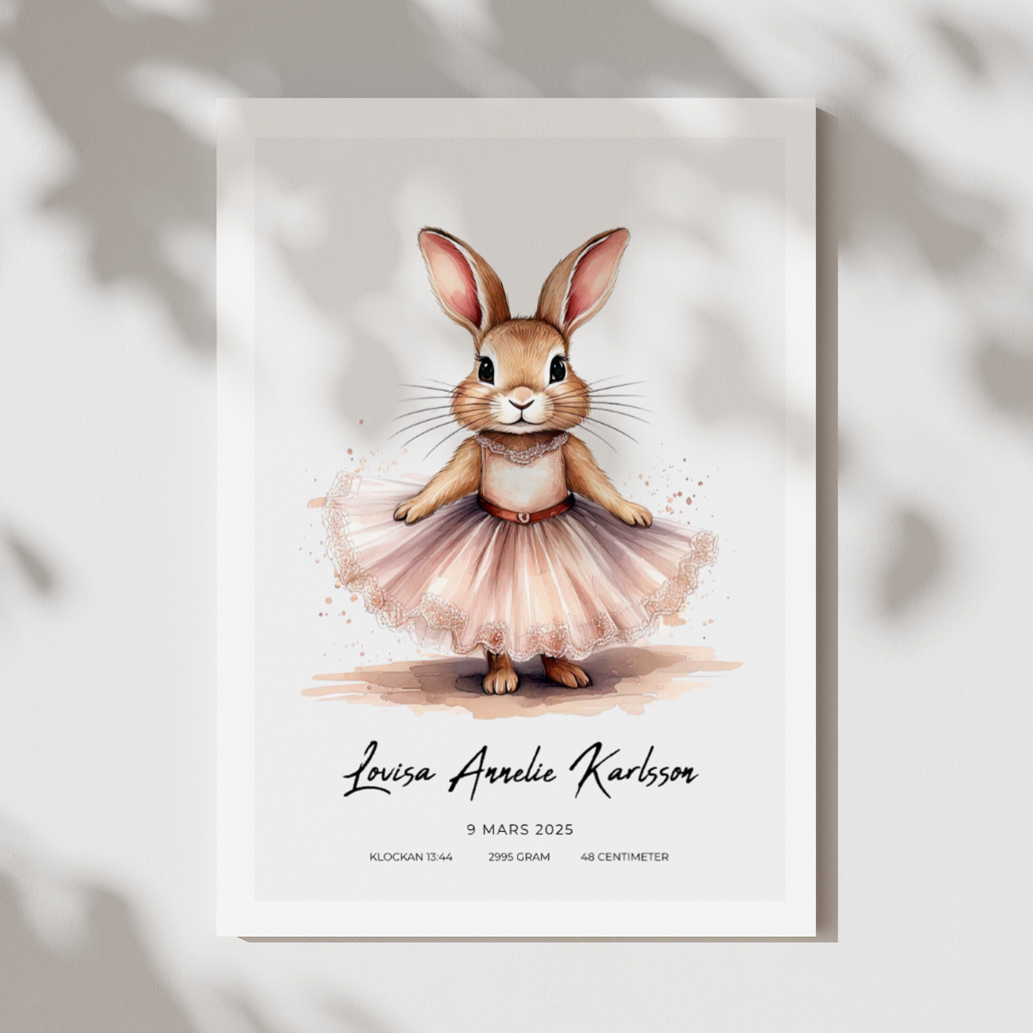 Kaninballerina | Personlig födelseposter