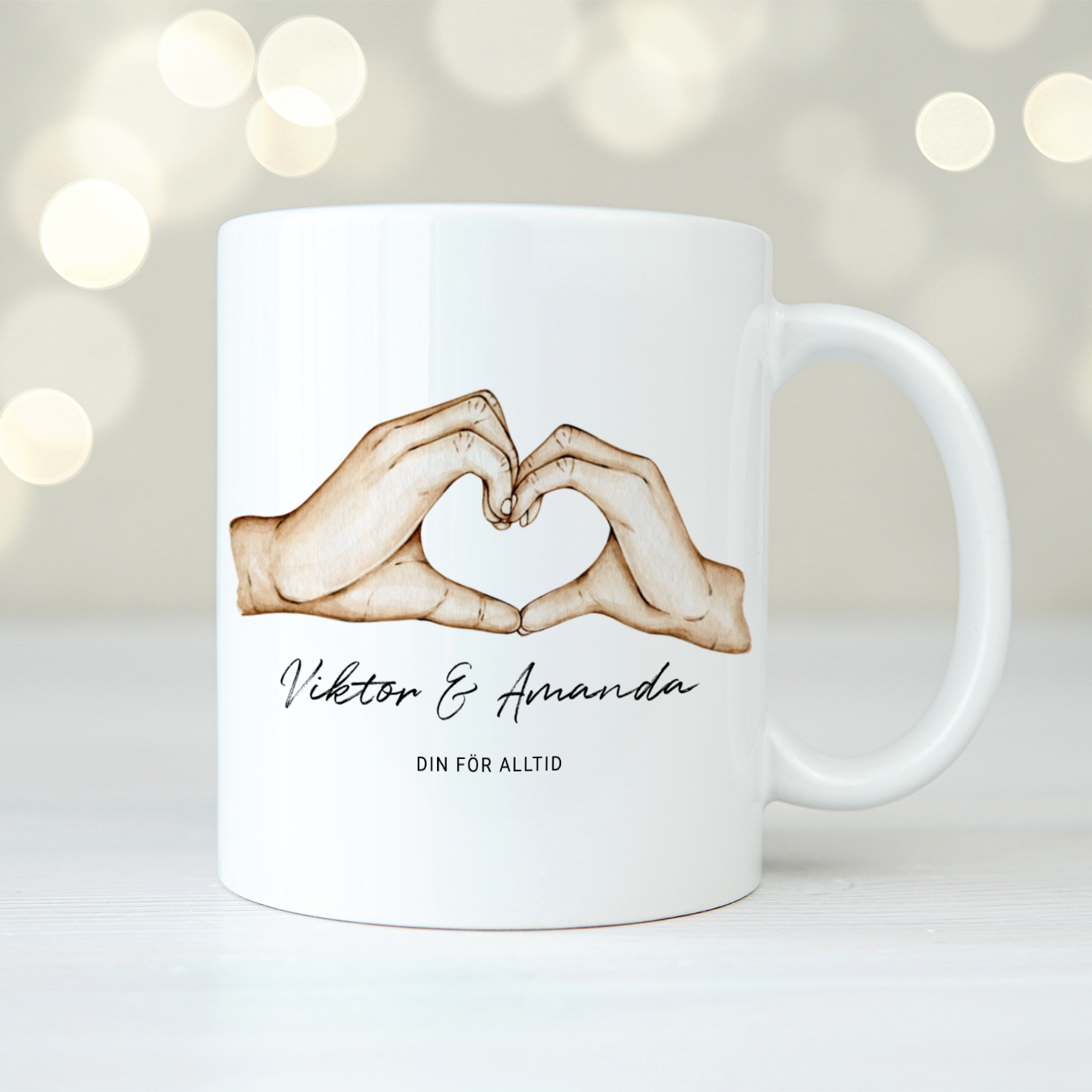 Kärlekshänder | Personlig mugg
