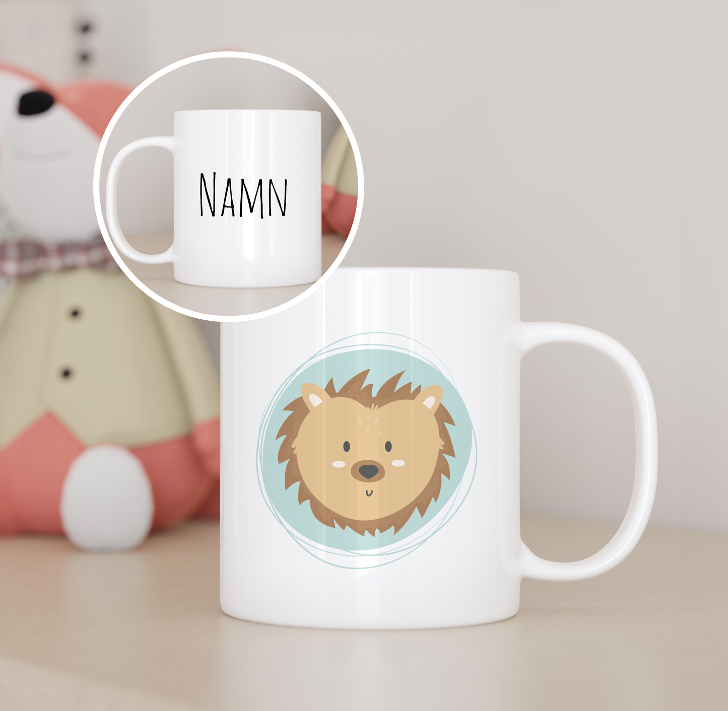 Lejon | Personlig barnmugg
