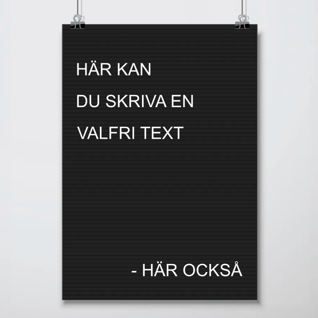 Letterboard | Poster med text