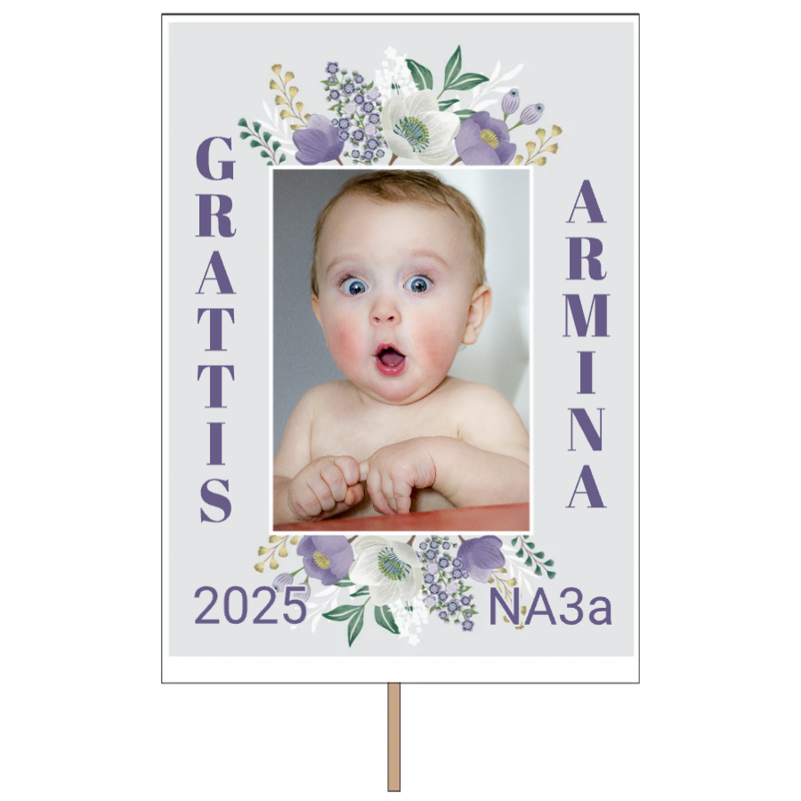 Lila blommor | Studentplakat