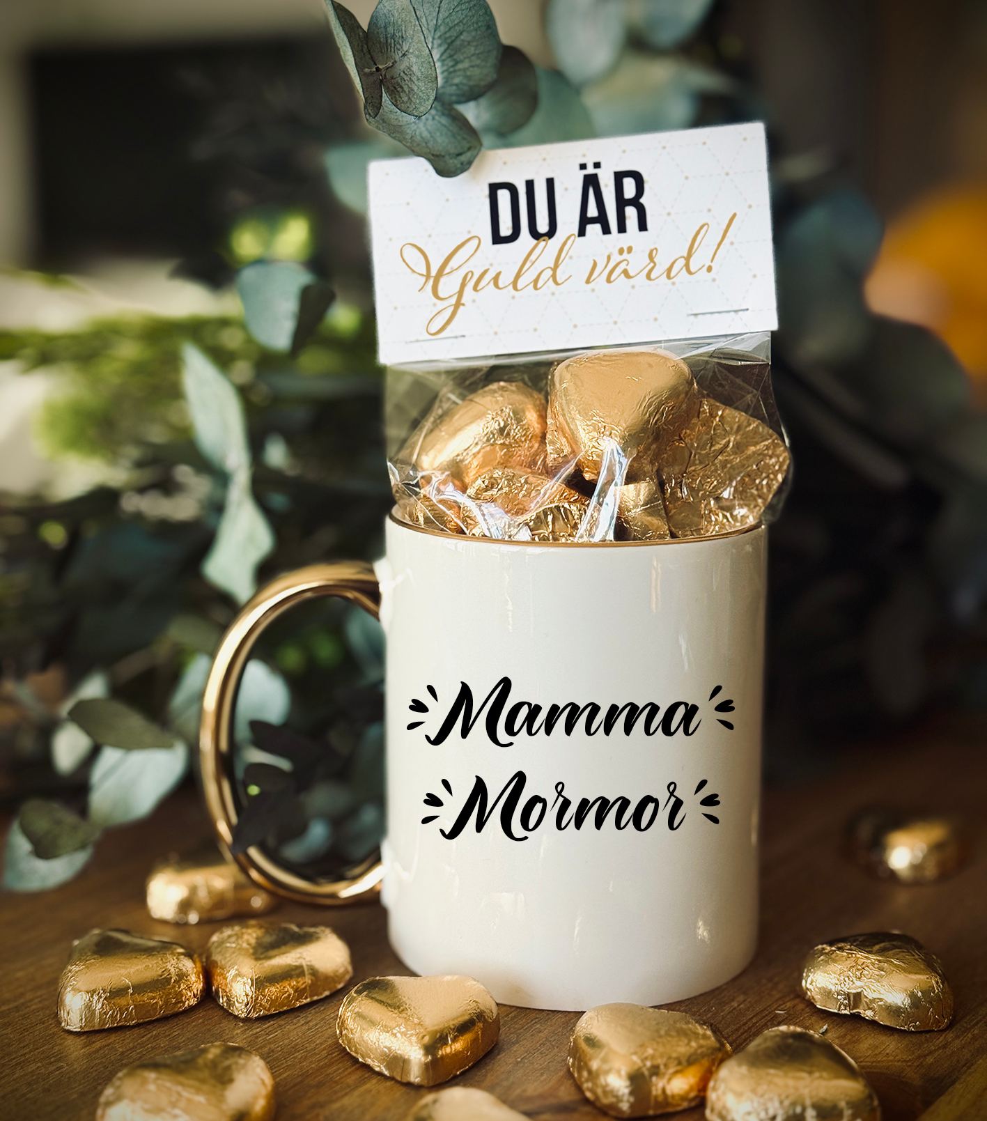 Du är guld värd | Mugg med namn