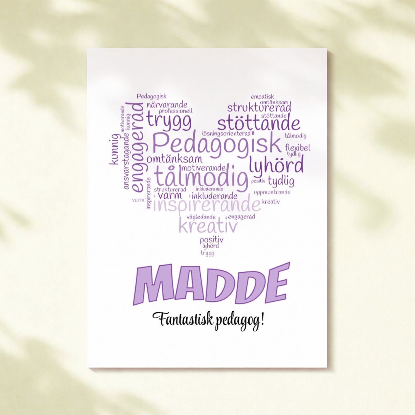Ordmoln | Pedagog & lärare | Personlig poster