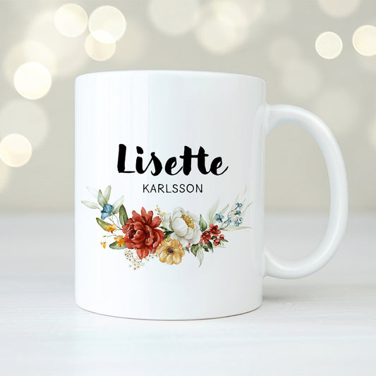 Personlig Mugg |  Blommor