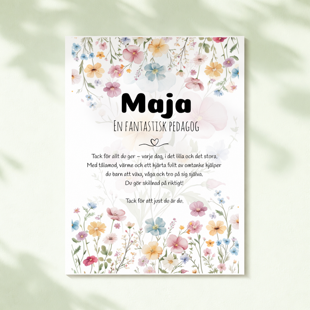 Blommor | Pedagog & lärare | Personlig poster
