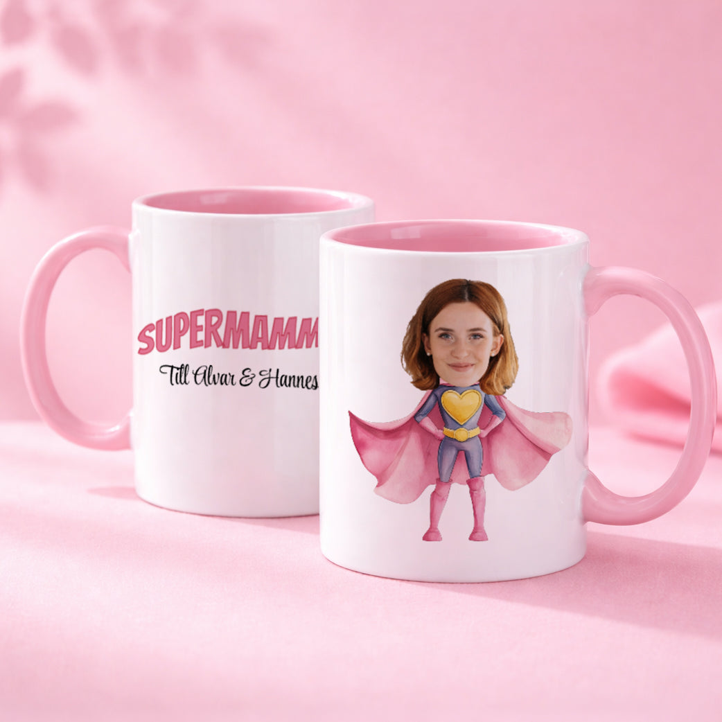 Supermormor/farmor Rosa | Ansikte | Personlig mugg