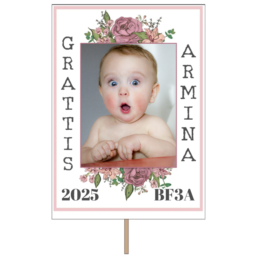 Rosa/lila blommor | Studentplakat