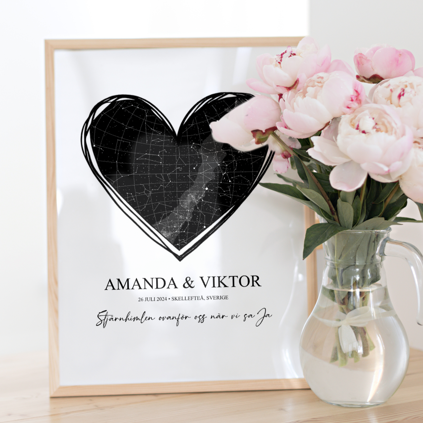 Star map | Hjärta | Personlig Poster
