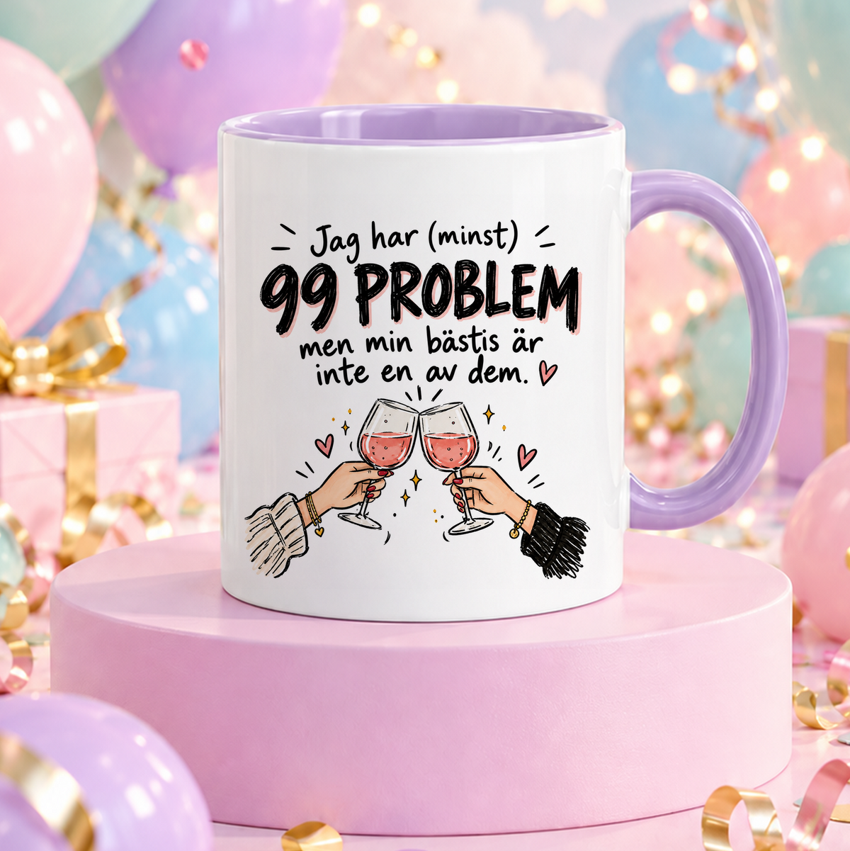 99 problem men inte min bästis | Rolig mugg