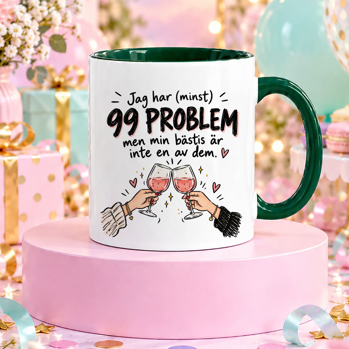 99 problem men inte min bästis | Rolig mugg
