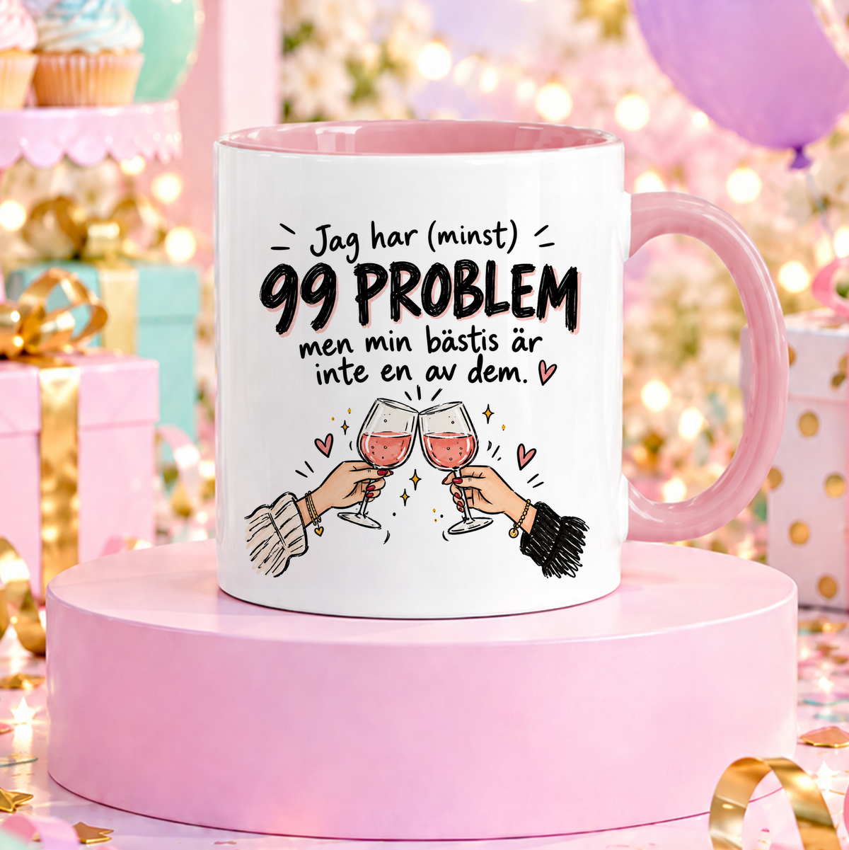 99 problem men inte min bästis | Rolig mugg