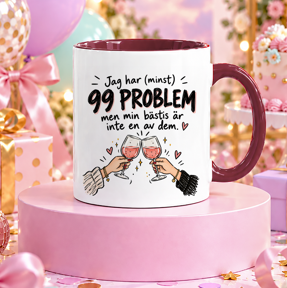 99 problem men inte min bästis | Rolig mugg
