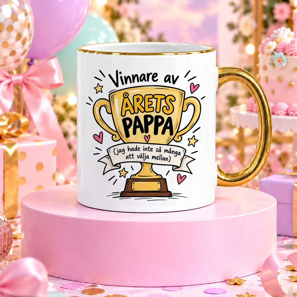 Presentpaket | Årets pappa | Mugg, kaffe & godis