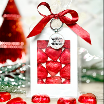 Blommor & text | Nyckelring