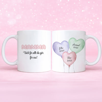 Ballonger | Mamma | Personlig mugg