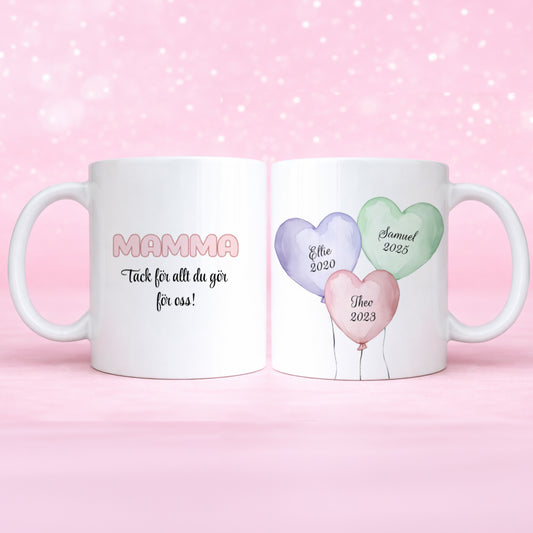 Ballonger | Mamma | Personlig mugg