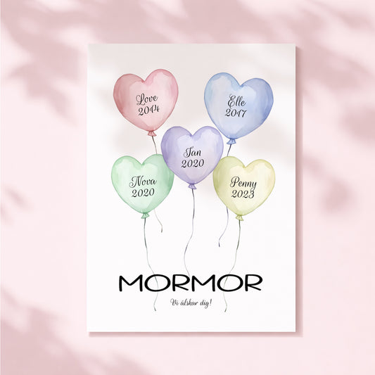 Ballonger | Barnbarn | Personlig poster