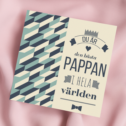 Du är den bästa pappan i hela världen | Dubbelvikt kort