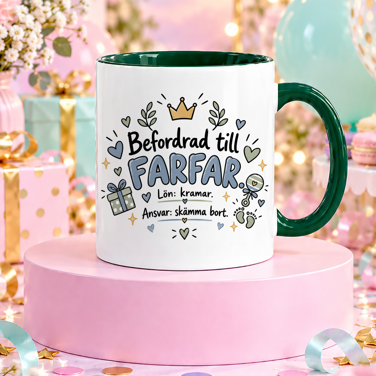 Befordrad till farfar | Rolig mugg