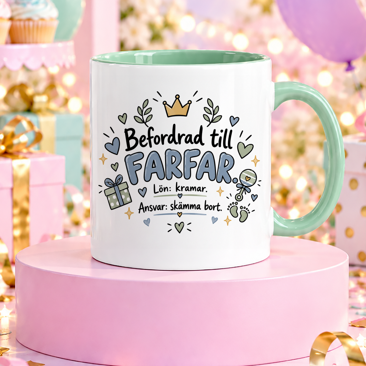Befordrad till farfar | Rolig mugg