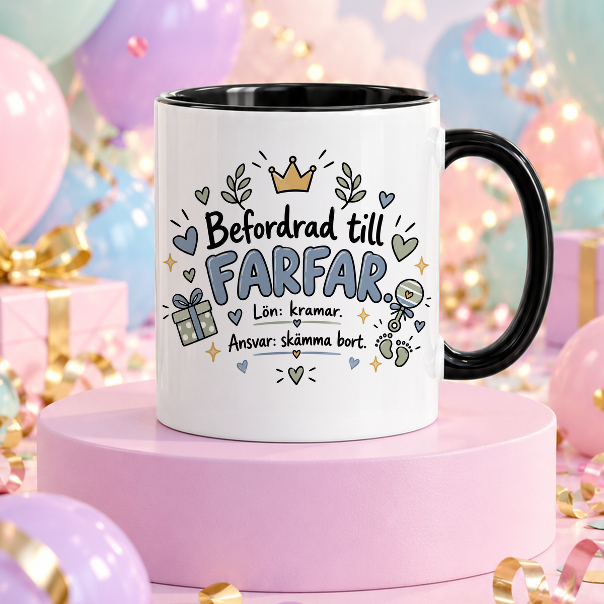 Befordrad till farfar | Rolig mugg